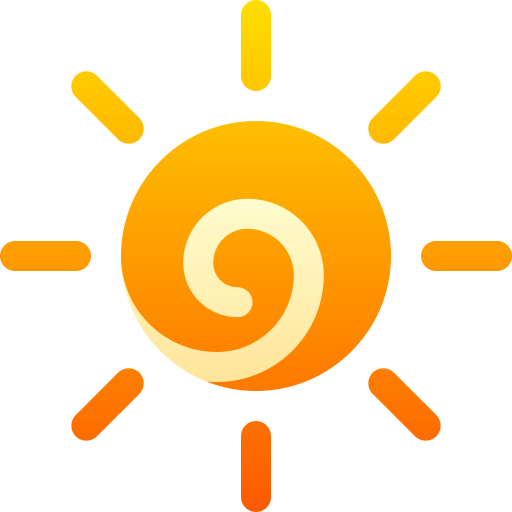 Spiritual sun icon symbolizing wellness and positive energy
