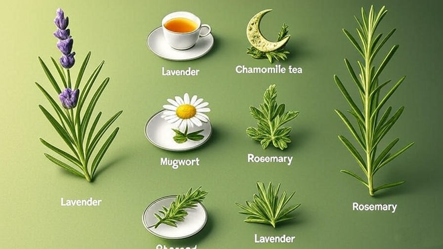 Infographic chart of herbs for dream pillow benefits