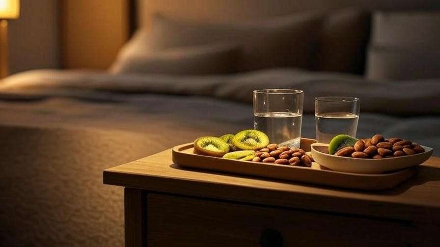 Healthy bedtime snacks like almonds and kiwi for better sleep