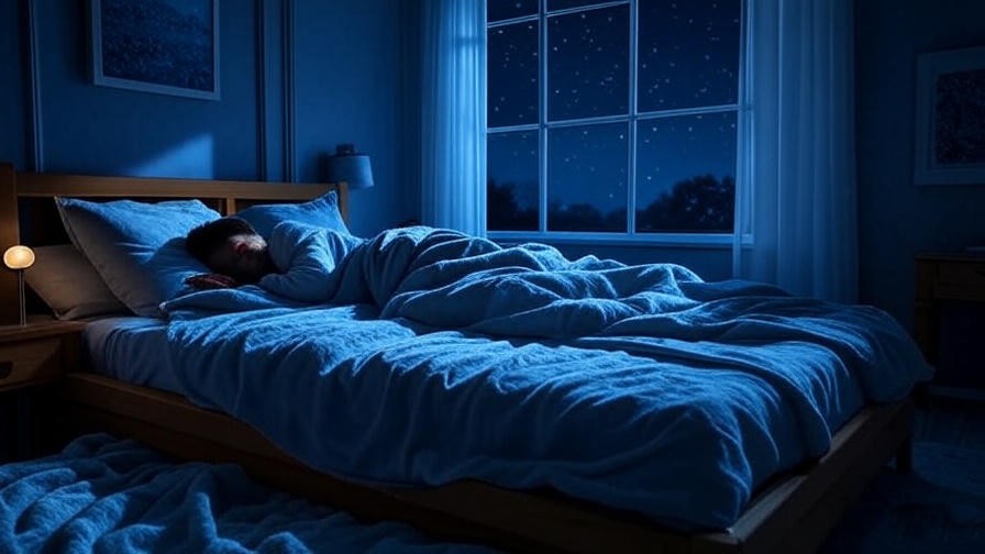 Person sleeping peacefully in a bedroom with stars visible through the window