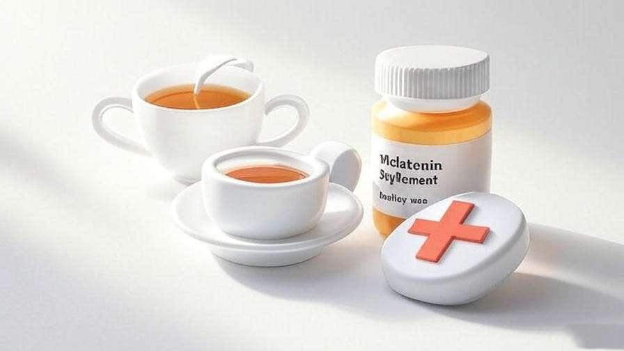 Comparison icons of melatonin tea, supplements, and prescription sleep aids