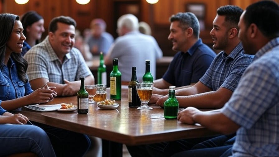 People relaxing at Texas Roadhouse happy hour with drinks and appetizers