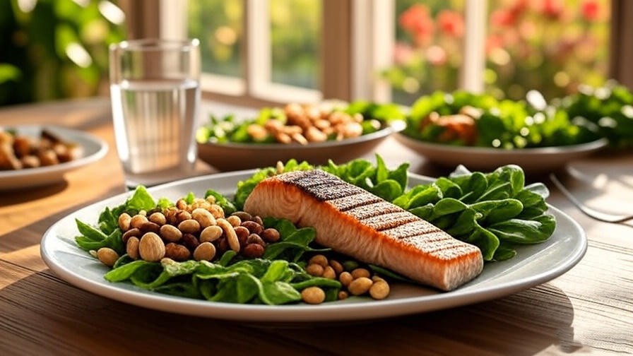 Mediterranean diet meal for peripheral artery disease health