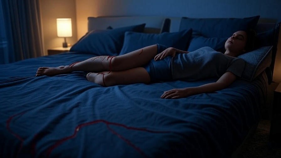 Person sleeping on back with wedge pillow for peripheral artery disease circulation