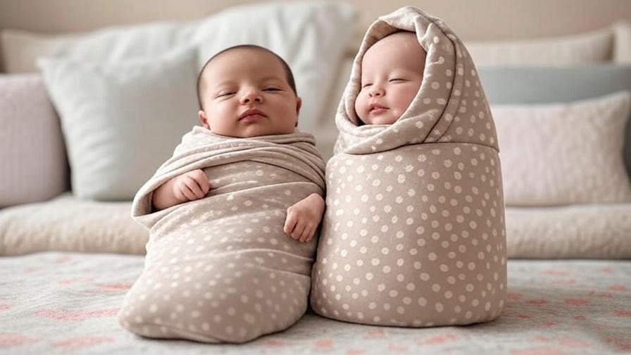 Baby transitioning from swaddle to Copper Pearl Sleep Sack in a cozy nursery.