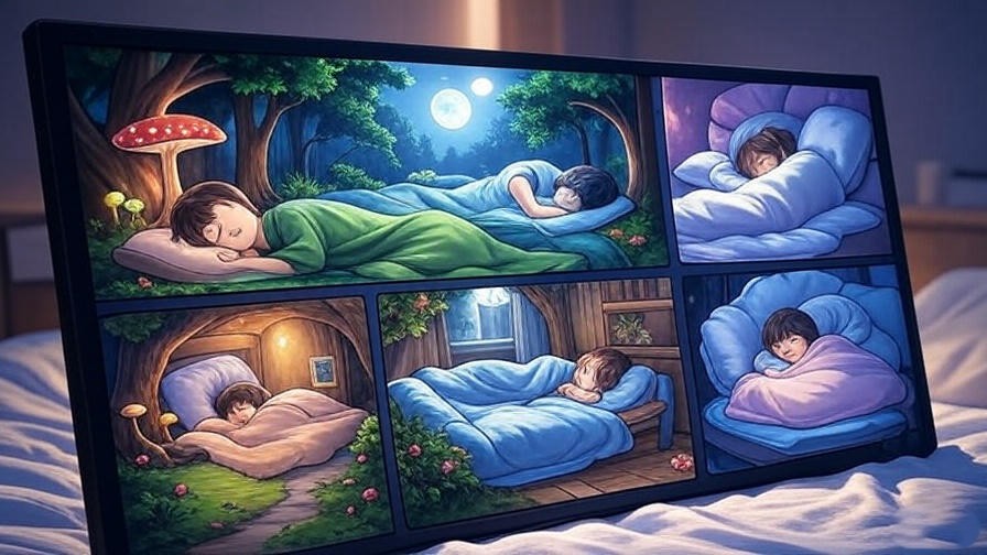 Digital collection of anime sleeping scenes, showcasing curated art for sleep inspiration.