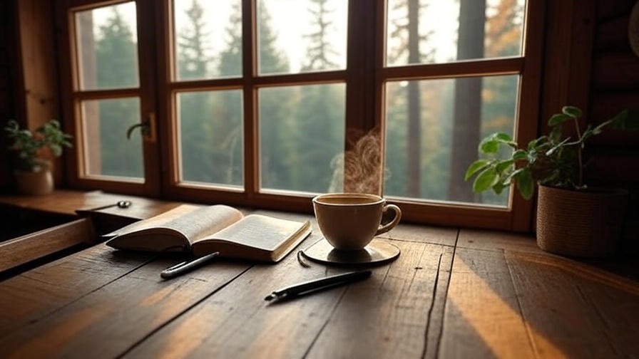 Cozy setup with journal and coffee for daily gratitude practice.