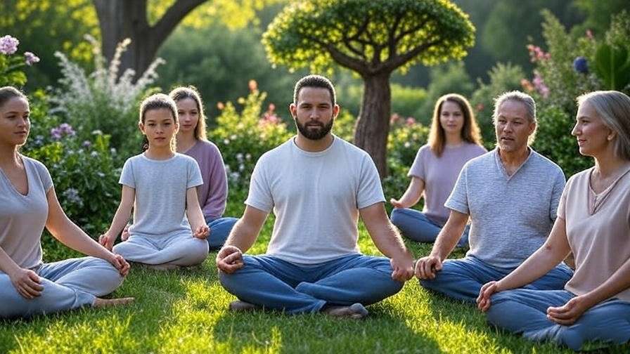 Family circle meditation with father and son, symbolizing unity in father son phallic meditation.