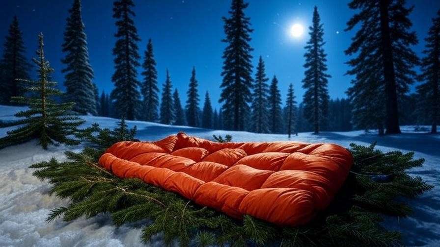 Nemo Sonic Sleeping Bag in rugged winter campsite.