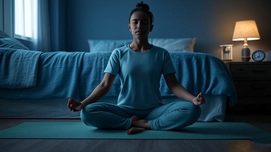 Holistic sleep routine with meditation and Rejuvia Sleep Spray.