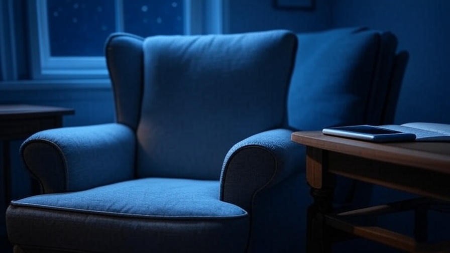 Digital detox setup with book for calmful sleep preparation