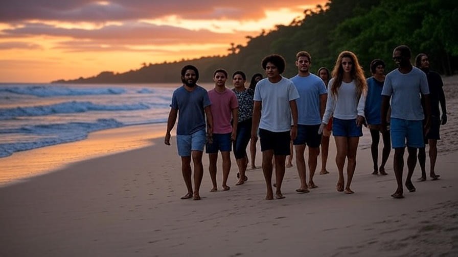 Guests walking on Playa El Jobo beach at sunset in Guanacaste
