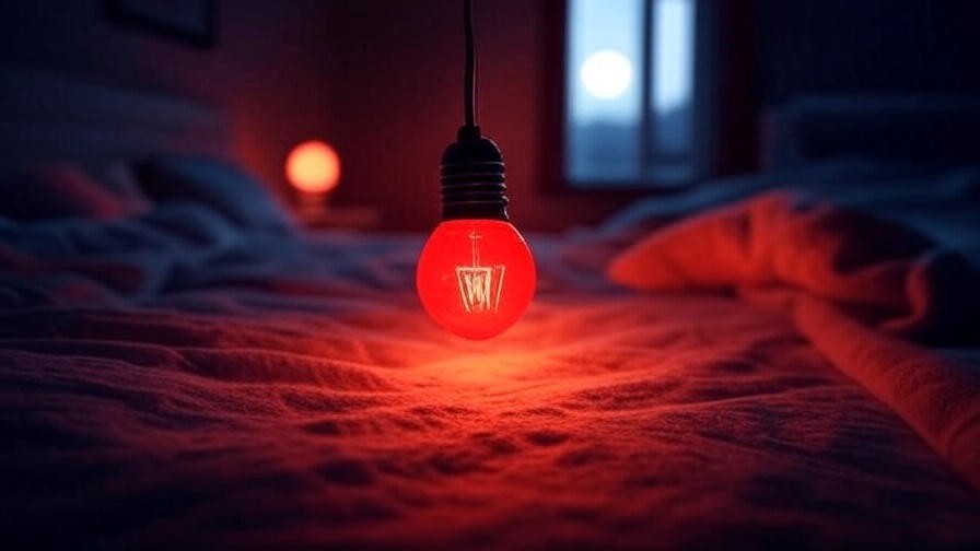 red sleep light bulb