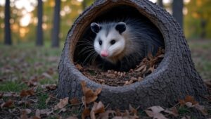 where do possums sleep