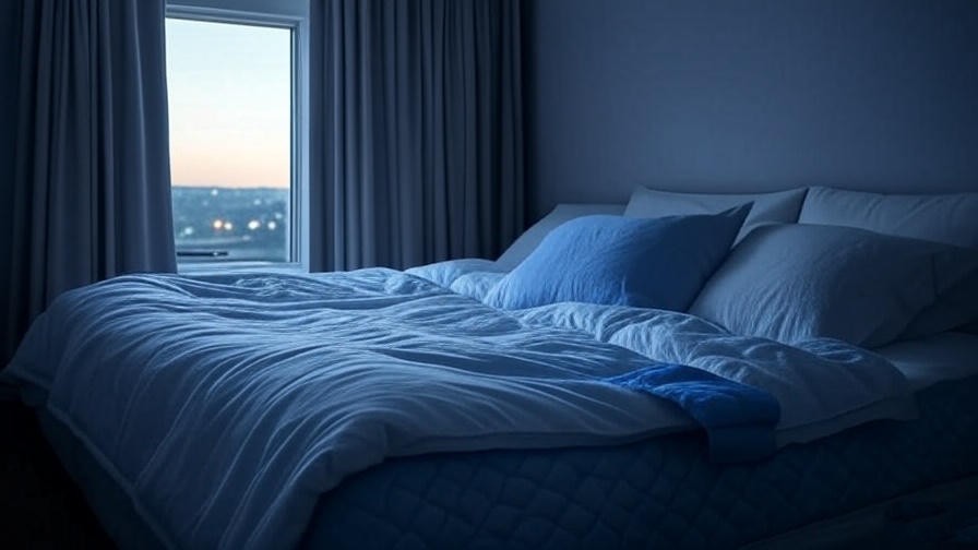 Serene bedroom with blackout curtains and cozy bedding for optimal sleep environment