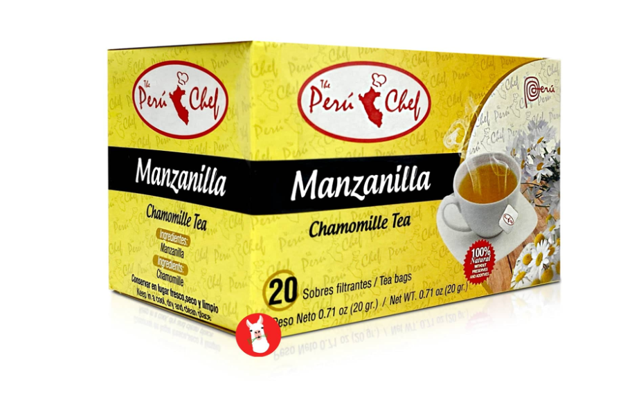Peruchef Te de Manzanilla 20 sobres | 20 Tea Bags of Chamomile from Peru 0.71 oz 