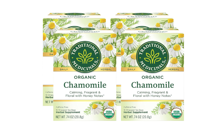 Traditional Medicinals Organic Chamomile Herbal Leaf Tea, 16 Count (Pack of 4) 