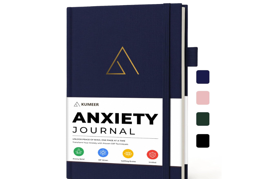 KUMEER Guided Anxiety Journal for Women & Men – Cognitive Behavioral Therapy (CBT) Journal with Repetitive Mindfulness Prompts, Anti-Anxiety Techniques,... 