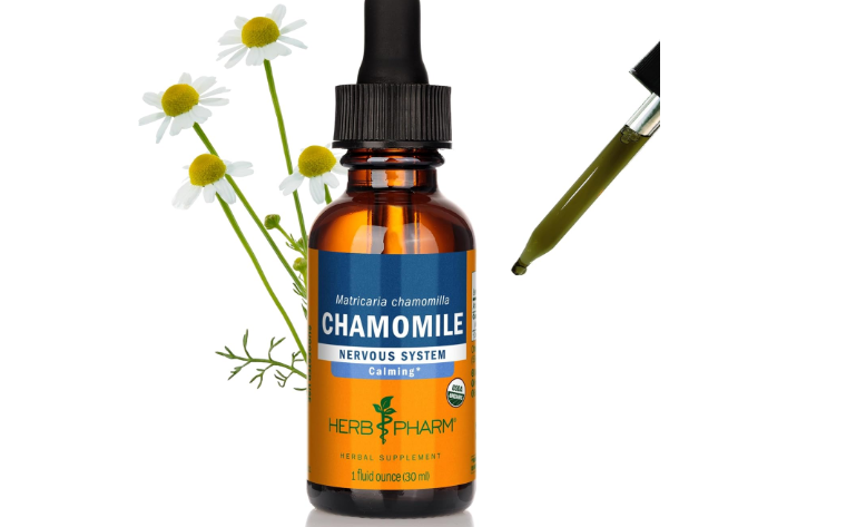 Herb Pharm Certified Organic Chamomile Liquid Extract for Calming Nervous System Support - 1 Ounce (DCHAM01) 