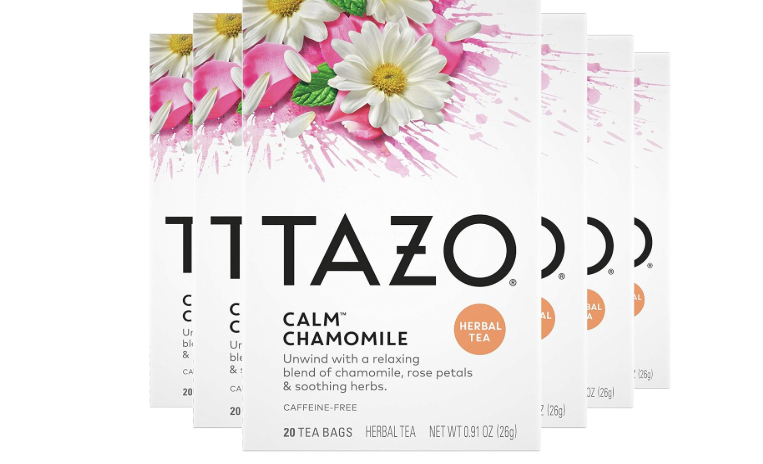 TAZO Calm Chamomile Tea Bags, Caffeine-Free Herbal Tea Bags, 20 Count (Pack of 6) 