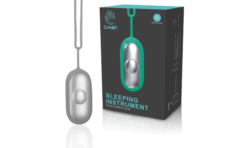 Cahot Sleep Aid Device, Micro-Current Sleep Instrument Device, Portable Rechargeable Sleep aid Improve Deep Sleep (Silver) 