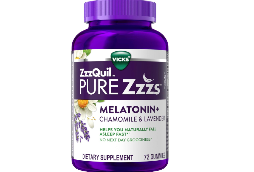 ZzzQuil PURE Zzzs Melatonin Gummies, Sleep Aid, Melatonin 2mg, with Chamomile & Lavender, Melatonin Sleep Gummies, Sleep Aids for Adults, Wildberry... 