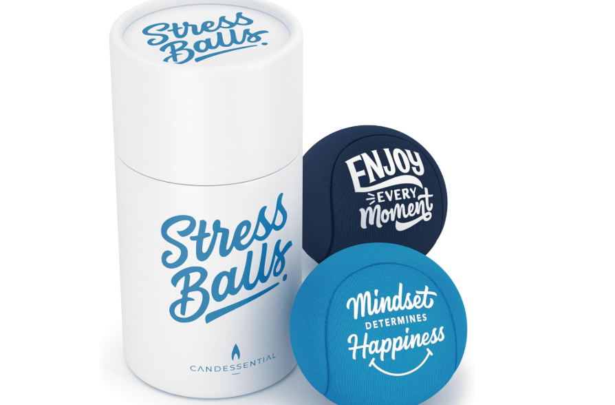 Candescent Stress Balls - Hand Therapy Relief for Anxiety, Fidget, Tension, Exercise Strengthener - Motivational Toys for Adults & Kids - Set of 2... 