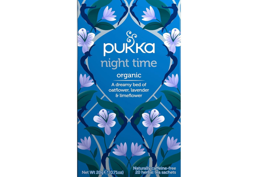 Pukka Night Time, Organic Herbal Sleep Tea With Chamomile, Lavender & Valerian, 20 Tea Bags