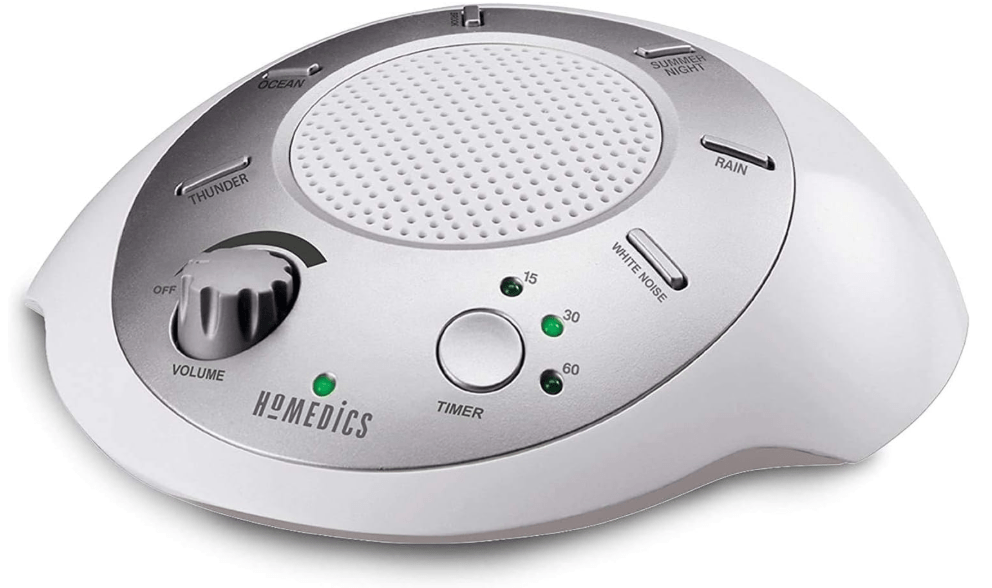 Homedics SoundSleep White Noise Sound Machine, Silver, Small Travel Sound Machine with 6 Relaxing Nature Sounds, Portable Sound Therapy for Home, Office,...
