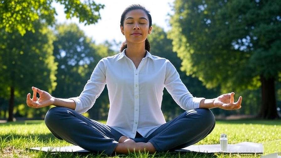 Professional meditating outdoors benefiting from Transcendental Meditation.