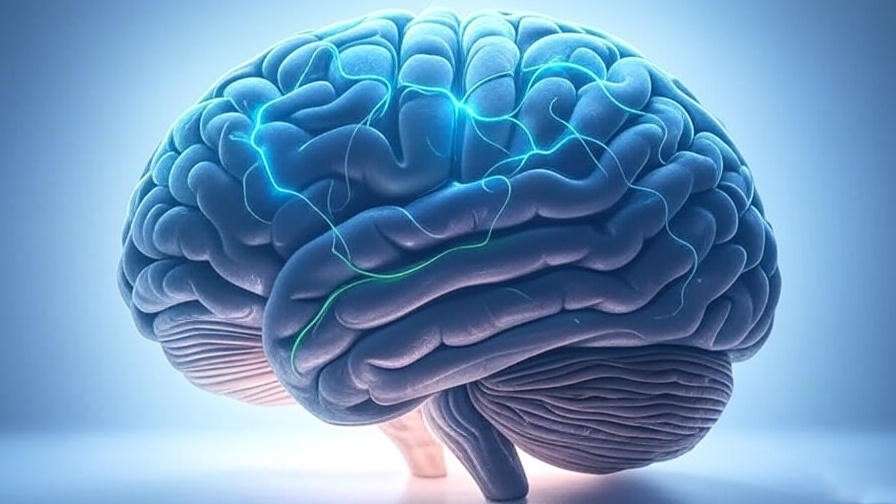 Illustration of a brain with glowing neural pathways during meditation