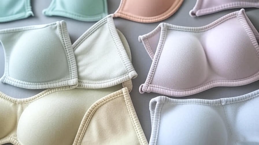 Close-up of sleep bras in cotton, bamboo, and modal fabrics for comfortable sleep