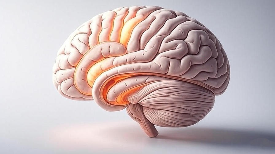 Scientific brain illustration highlighting meditation benefits.