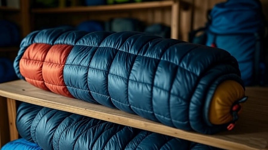 Cleaned Big Agnes sleeping bag stored in a breathable sack.