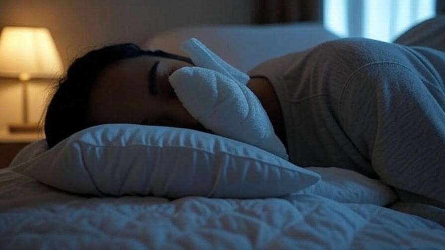 Person using a cold compress on cheek for pain relief after tooth extraction.
