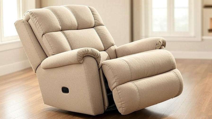 Recliner sleeper chair with lumbar support in a bright living room for posture and pain relief