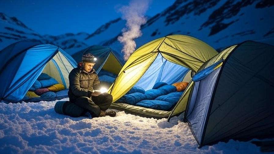 Real-world winter camping with sub zero sleeping bag for restorative sleep and expeditions.
