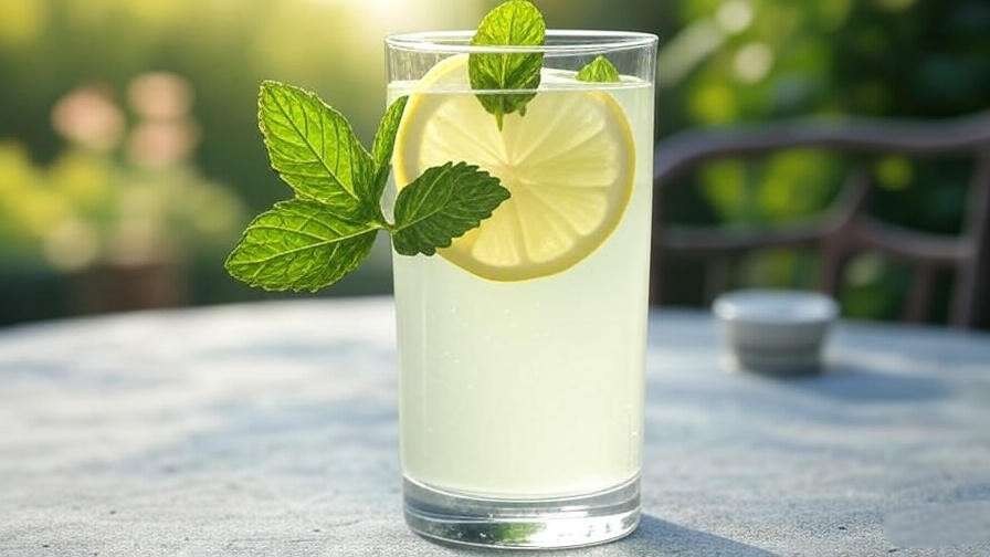 Peppermint Lemon Refresher morning meditation drink