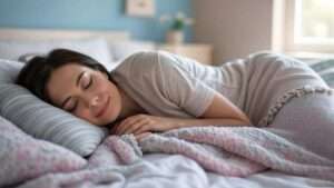 sleeping position to get periods early
