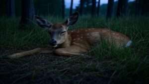 where does a deer sleep