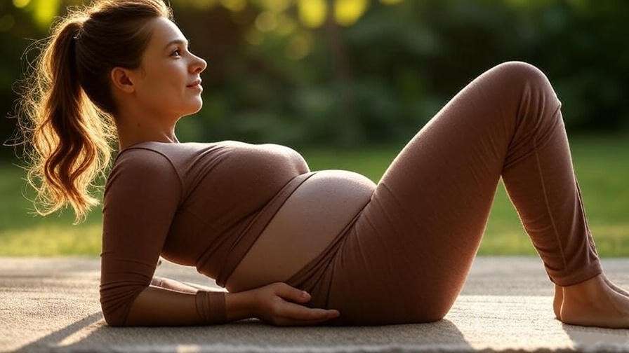 Pregnant woman in supported bridge pose with pillows to turn breech baby.
