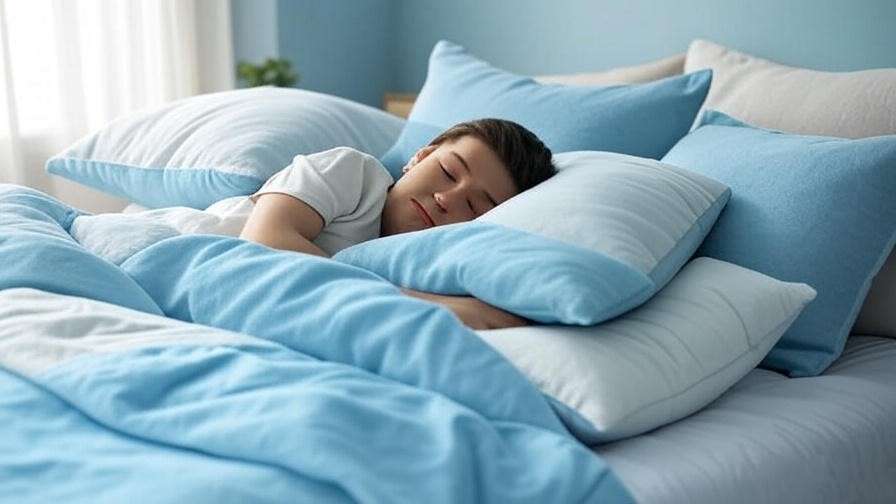 Person sleeping on back with pillows for safe post-Botox sleep care
