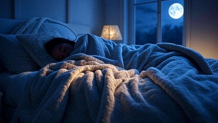Person sleeping peacefully with full moon light for better sleep quality.