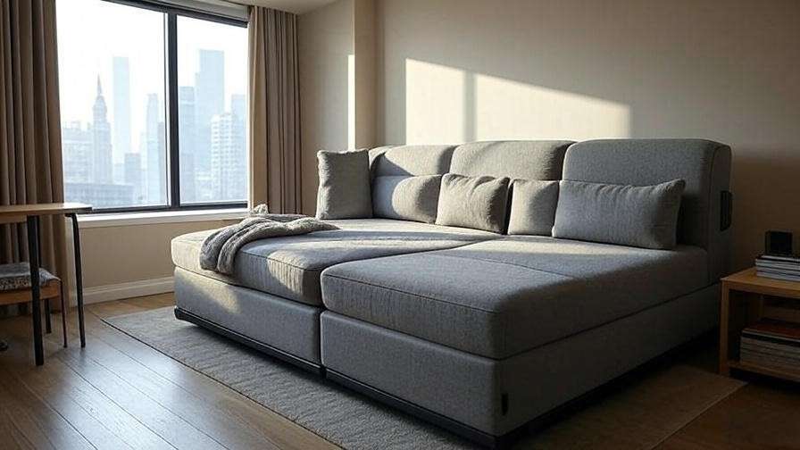 Compact La-Z-Boy Sleeper Sofa in a minimalist urban apartment with space-saving design.