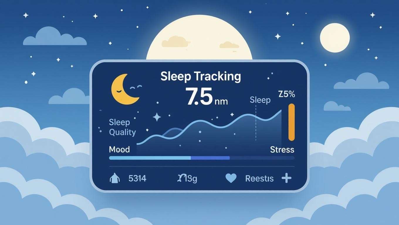 Sleep tracking chart illustration for Luminous Mysteries Meditation progress.