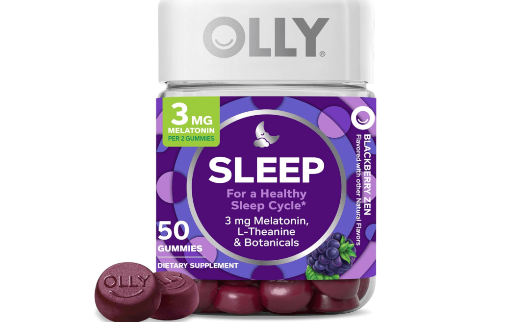 OLLY Restful Sleep Gummy Supplement with Melatonin & L-Theanine Chamomile.