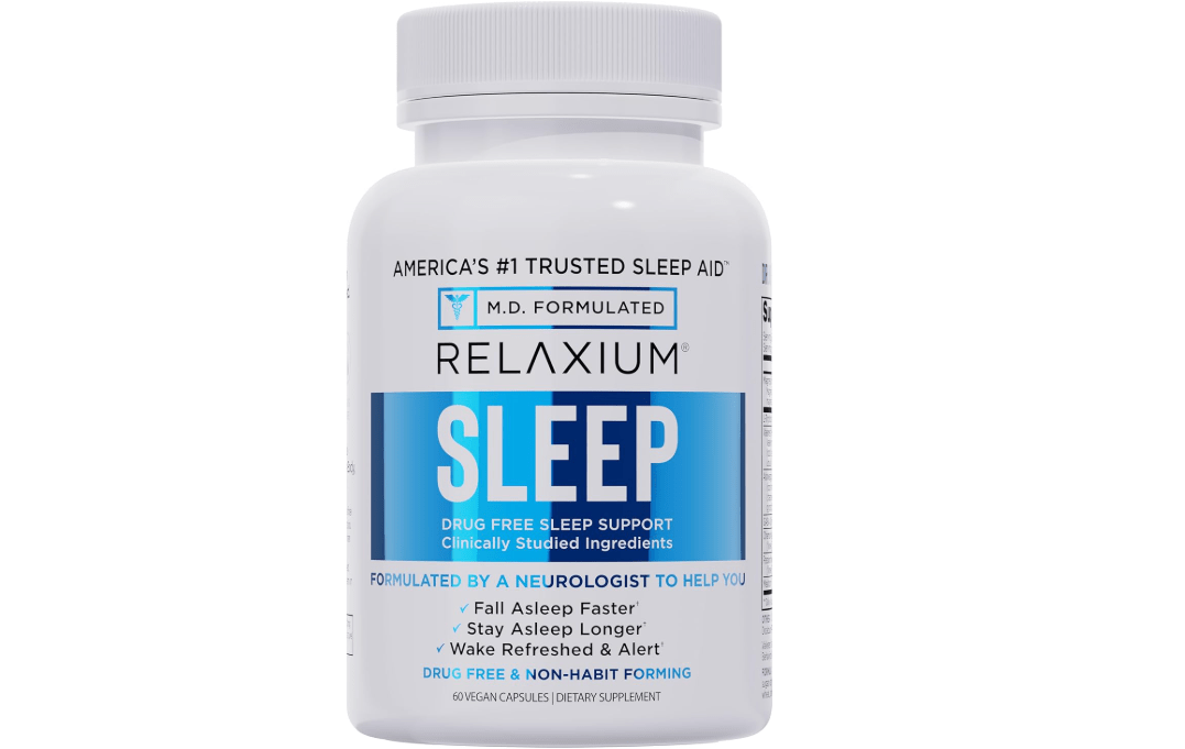 
Relaxium Sleep Aid for Adults, Melatonin 5mg with Magnesium Glycinate.