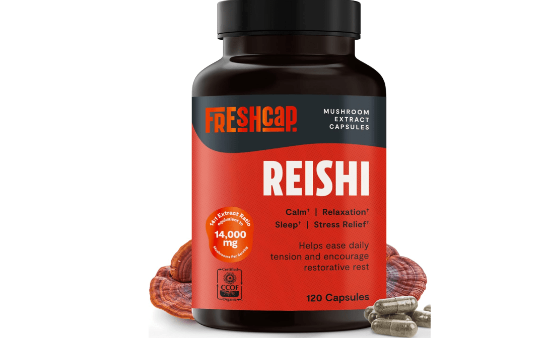 FreshCap Mushrooms Reishi Mushroom Supplement 14,000mg .