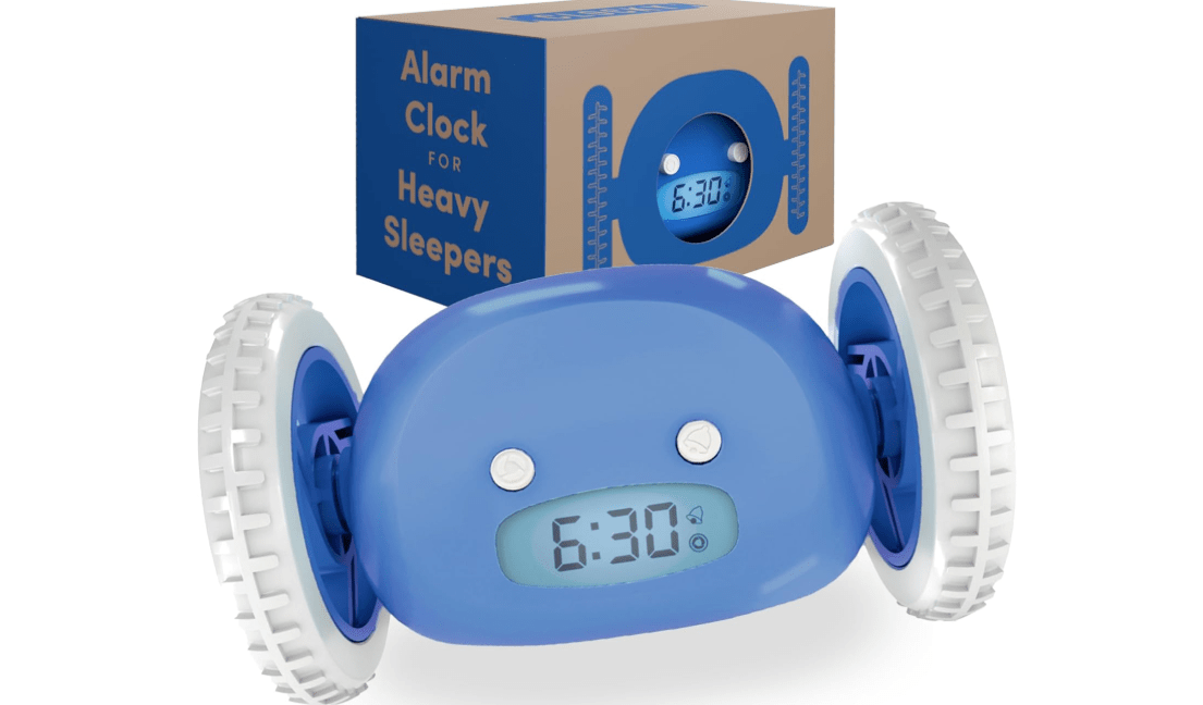 CLOCKY Extra Loud Alarm Clock for Heavy Sleepers on Wheels Rolls Runs Away Vibrating Easy to Set Super Smart Snooze Digital Bed Shaker Alarm Clock Funny...
