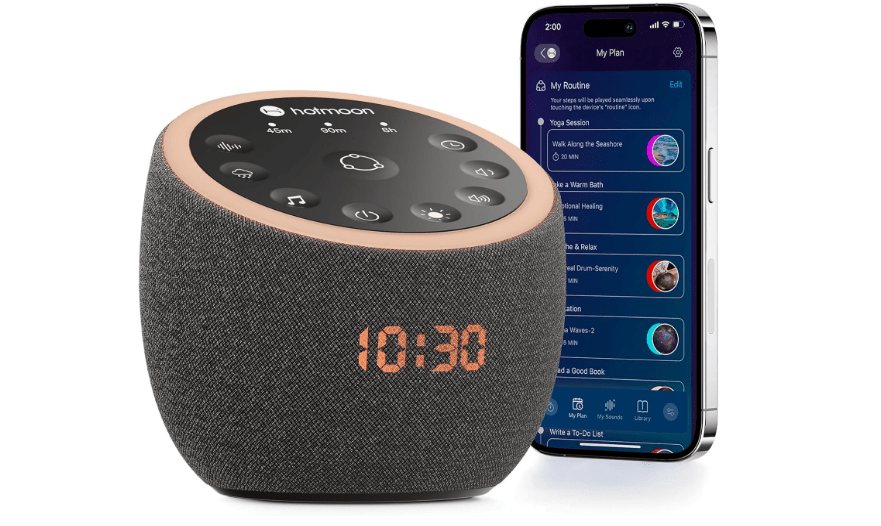 Hotmoon Cocoon Pro 2 Sound Machine 388 Soothing Sounds for Babies & Adults, Smart Night Light, Sleeping Timer, App Control, White Noise Green Noise...
